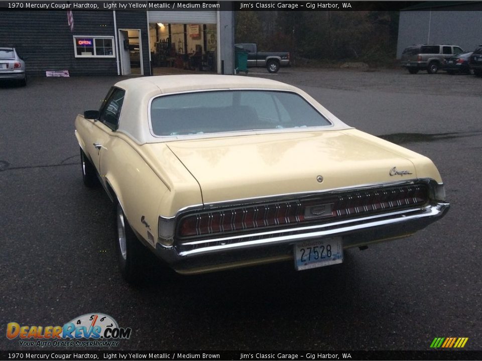 1970 Mercury Cougar Hardtop Light Ivy Yellow Metallic / Medium Brown Photo #30