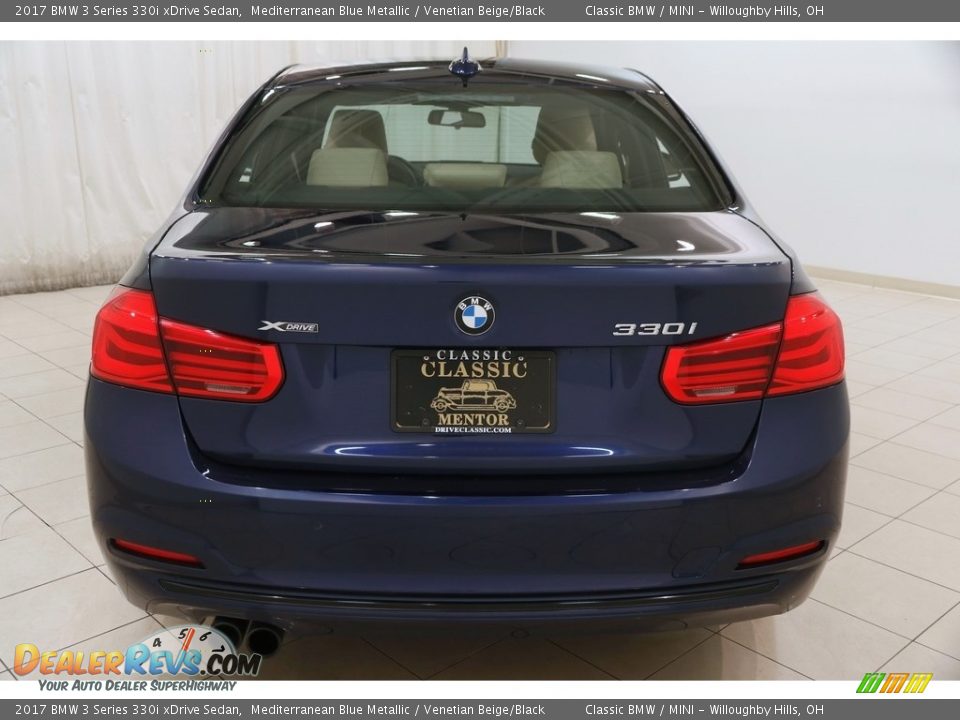 2017 BMW 3 Series 330i xDrive Sedan Mediterranean Blue Metallic / Venetian Beige/Black Photo #27