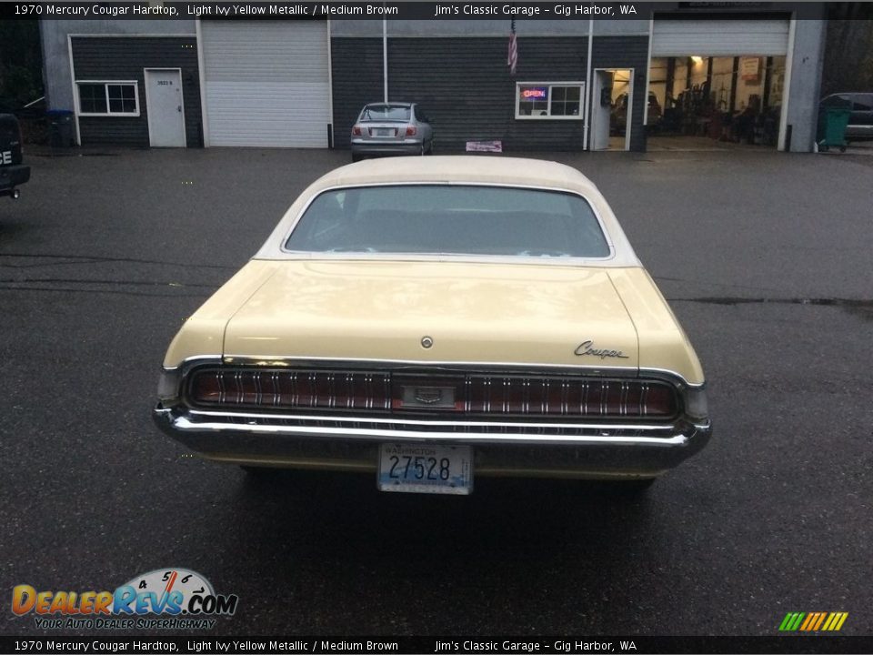 1970 Mercury Cougar Hardtop Light Ivy Yellow Metallic / Medium Brown Photo #31