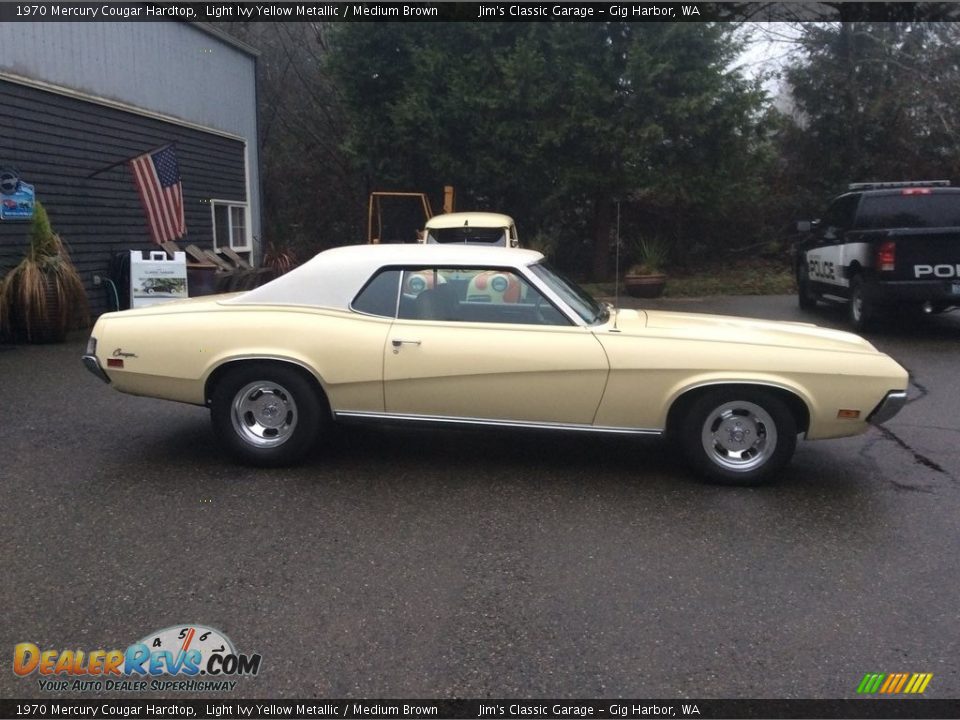 1970 Mercury Cougar Hardtop Light Ivy Yellow Metallic / Medium Brown Photo #32