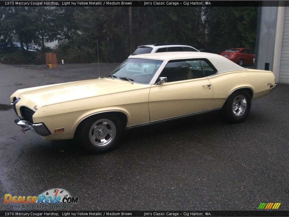 1970 Mercury Cougar Hardtop Light Ivy Yellow Metallic / Medium Brown Photo #34