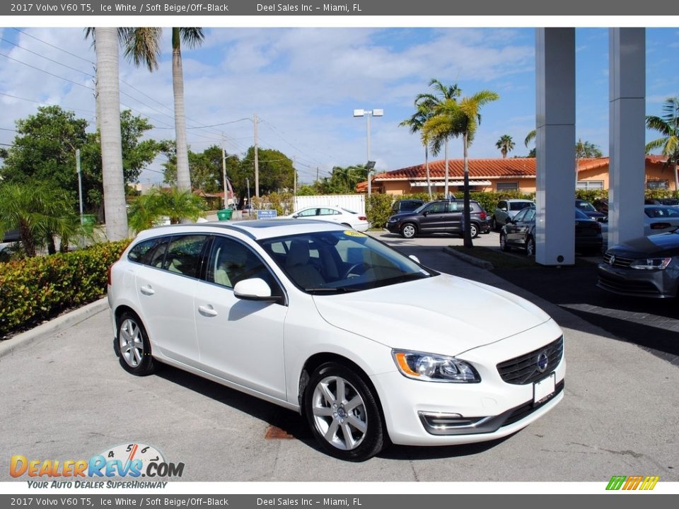 2017 Volvo V60 T5 Ice White / Soft Beige/Off-Black Photo #1