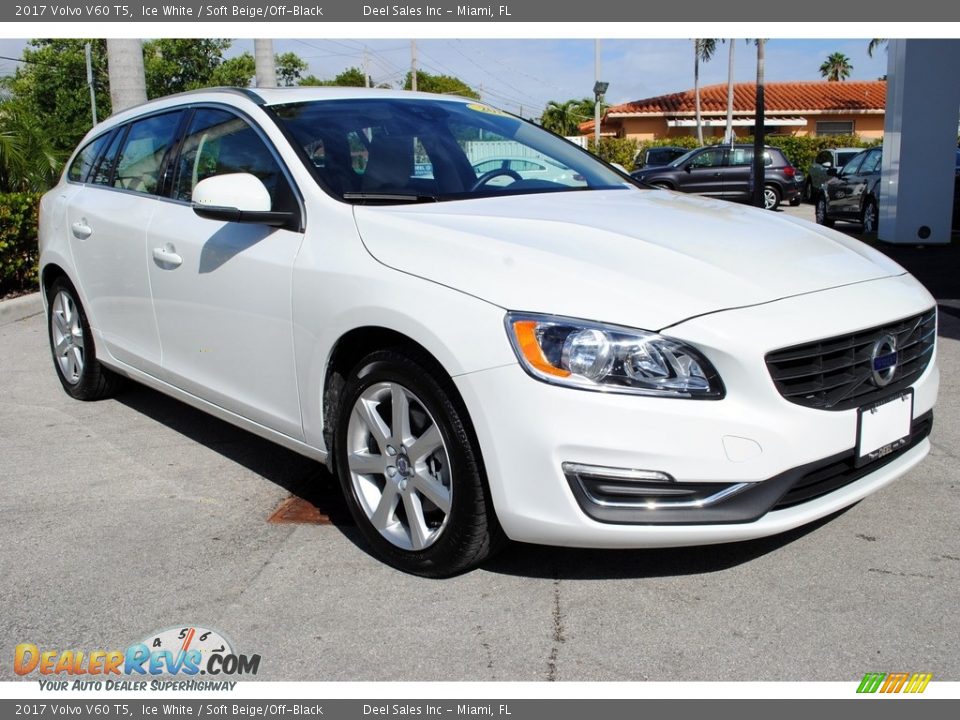 2017 Volvo V60 T5 Ice White / Soft Beige/Off-Black Photo #2