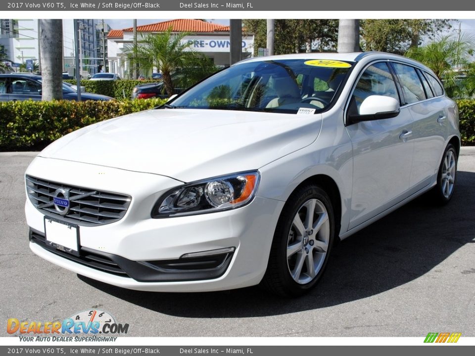 2017 Volvo V60 T5 Ice White / Soft Beige/Off-Black Photo #5