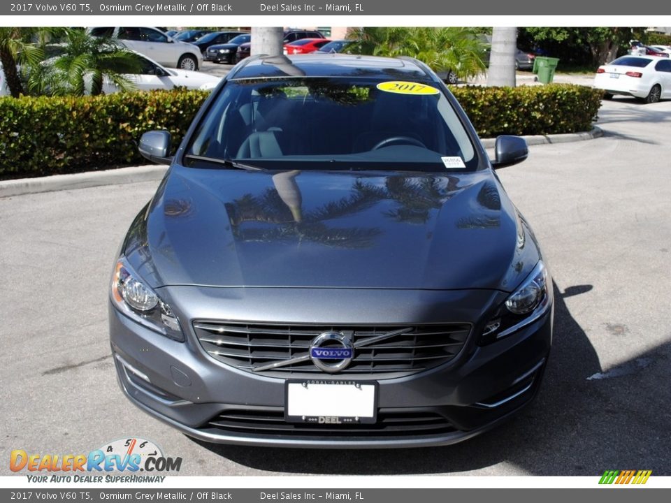 2017 Volvo V60 T5 Osmium Grey Metallic / Off Black Photo #3