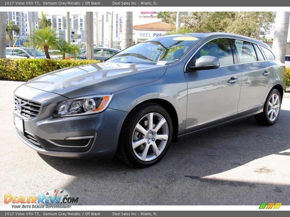 2017 Volvo V60 T5 Osmium Grey Metallic / Off Black Photo #5