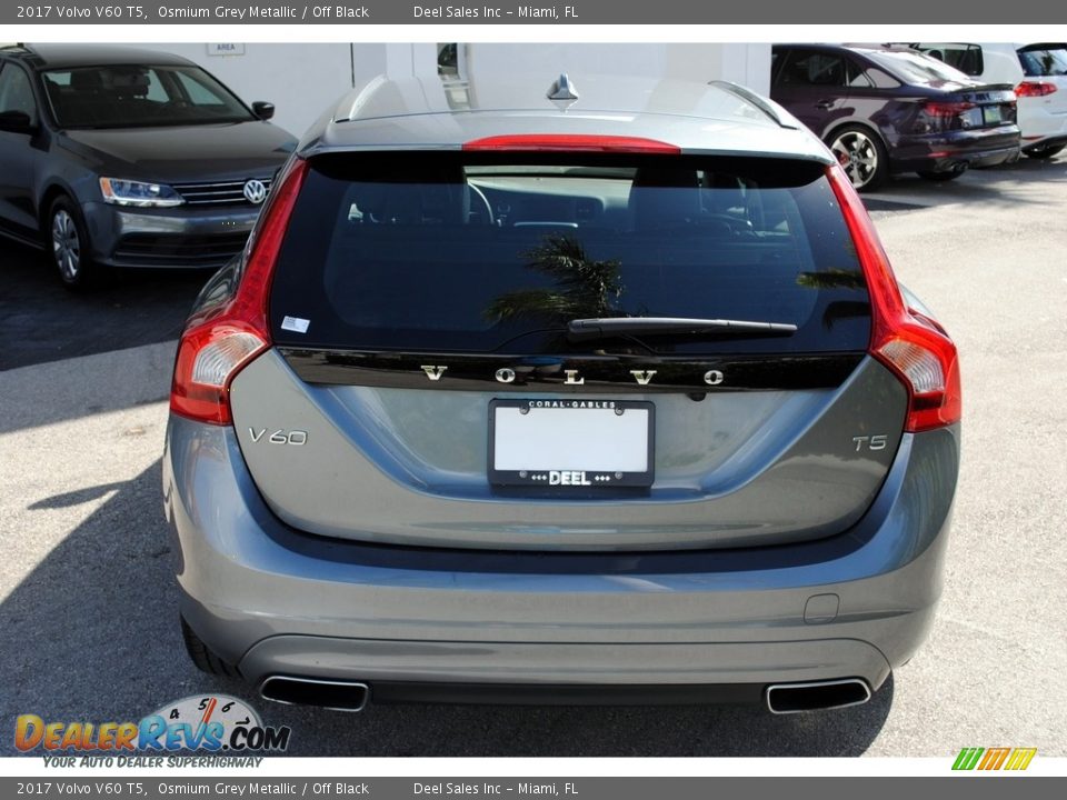 2017 Volvo V60 T5 Osmium Grey Metallic / Off Black Photo #8