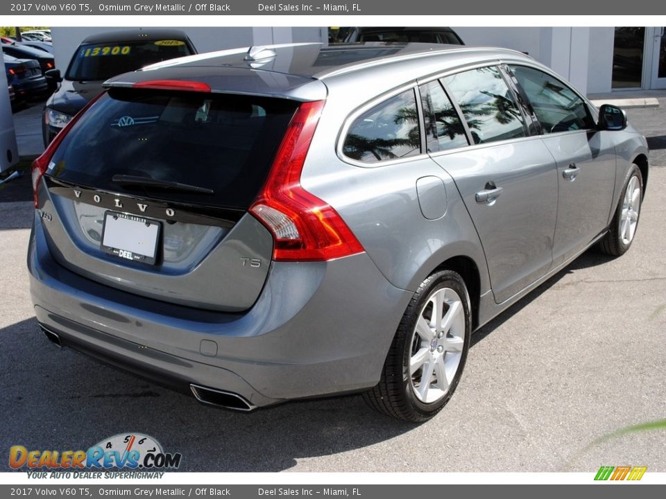 2017 Volvo V60 T5 Osmium Grey Metallic / Off Black Photo #9
