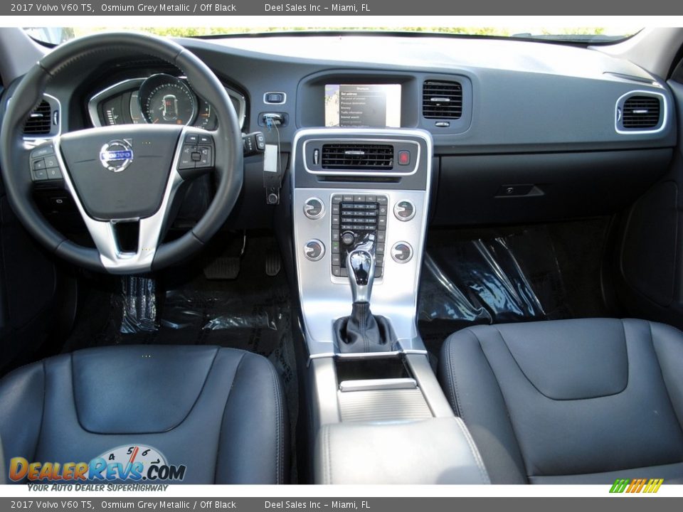2017 Volvo V60 T5 Osmium Grey Metallic / Off Black Photo #12