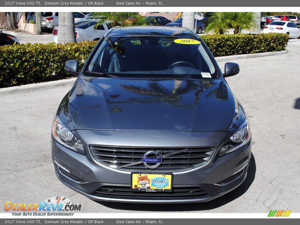 2017 Volvo V60 T5 Osmium Grey Metallic / Off Black Photo #3