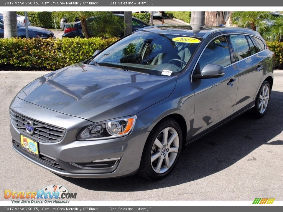 2017 Volvo V60 T5 Osmium Grey Metallic / Off Black Photo #4