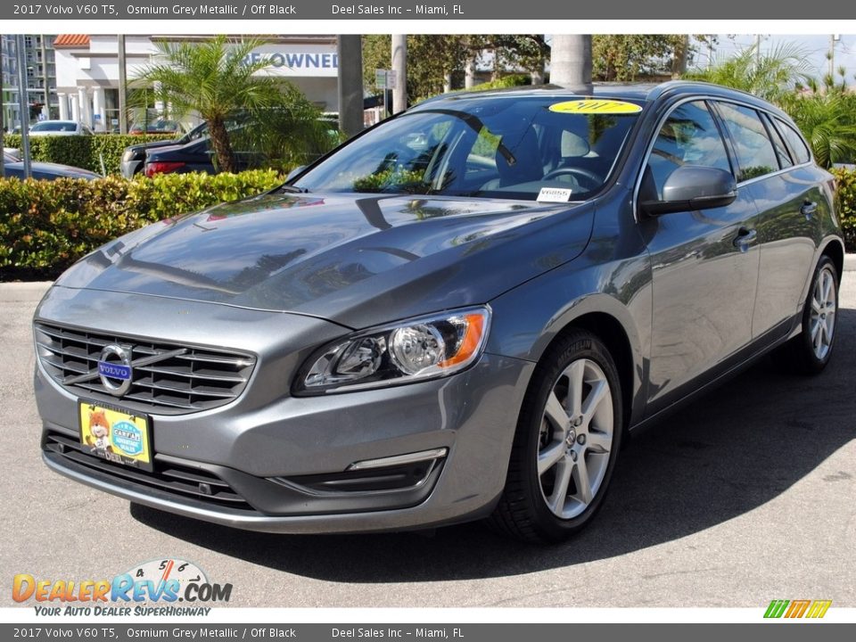 2017 Volvo V60 T5 Osmium Grey Metallic / Off Black Photo #5