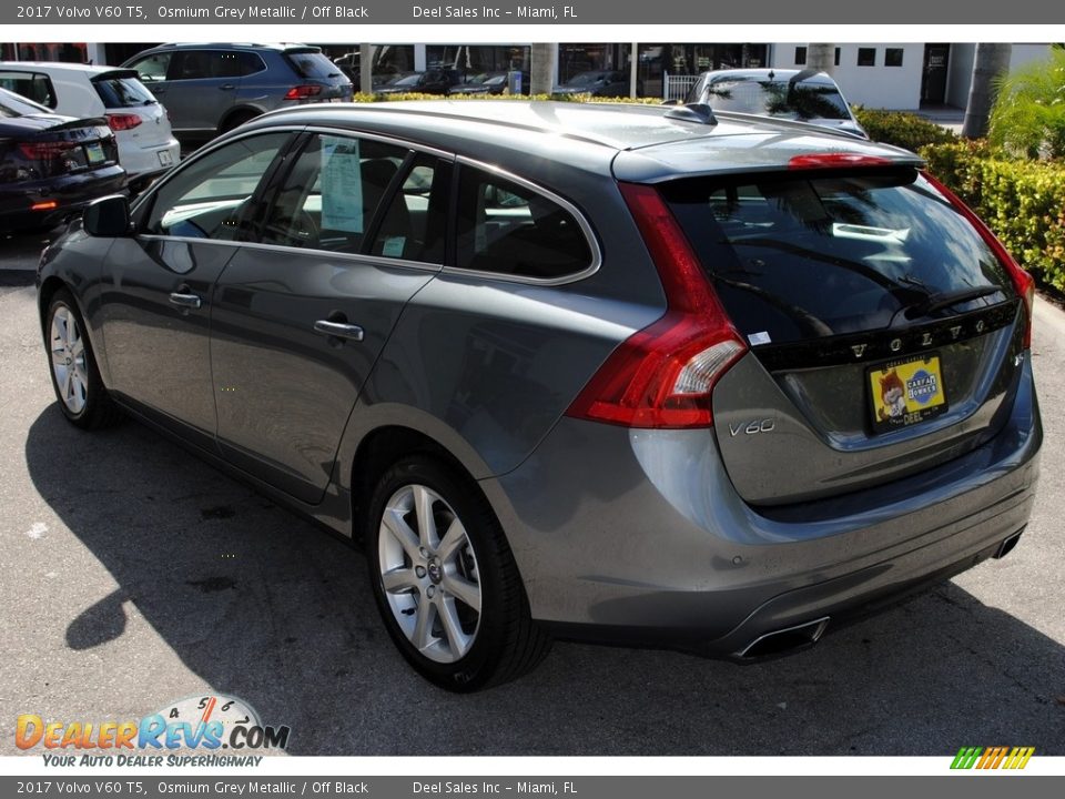 2017 Volvo V60 T5 Osmium Grey Metallic / Off Black Photo #6