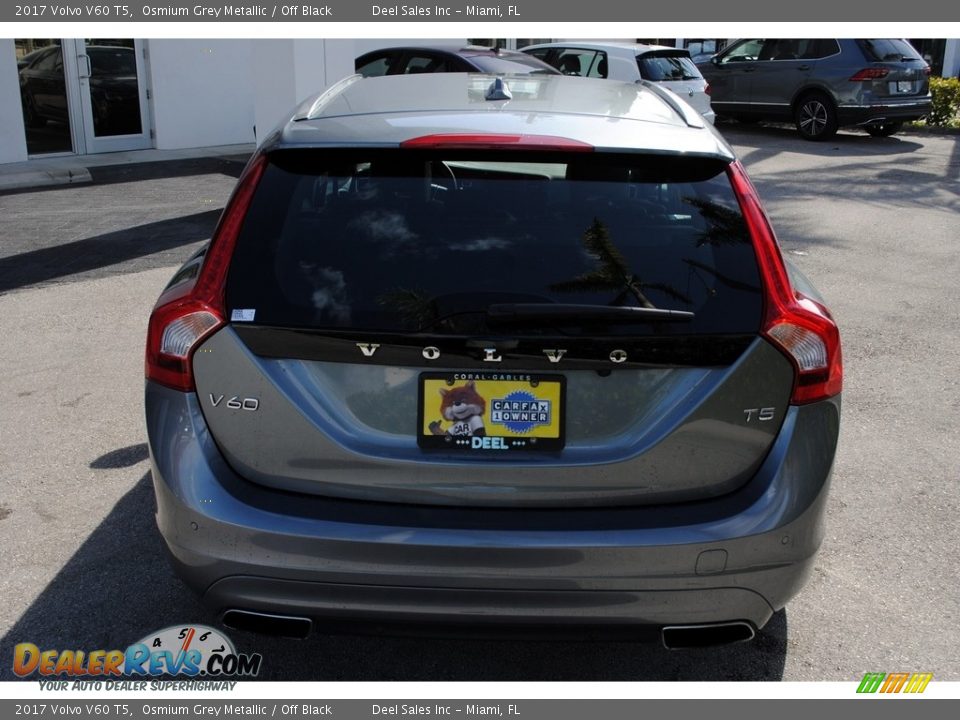 2017 Volvo V60 T5 Osmium Grey Metallic / Off Black Photo #8
