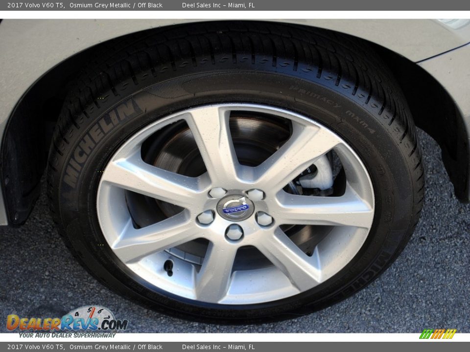 2017 Volvo V60 T5 Osmium Grey Metallic / Off Black Photo #10