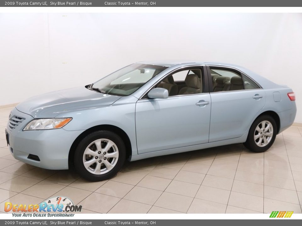 2009 Toyota Camry LE Sky Blue Pearl / Bisque Photo #3