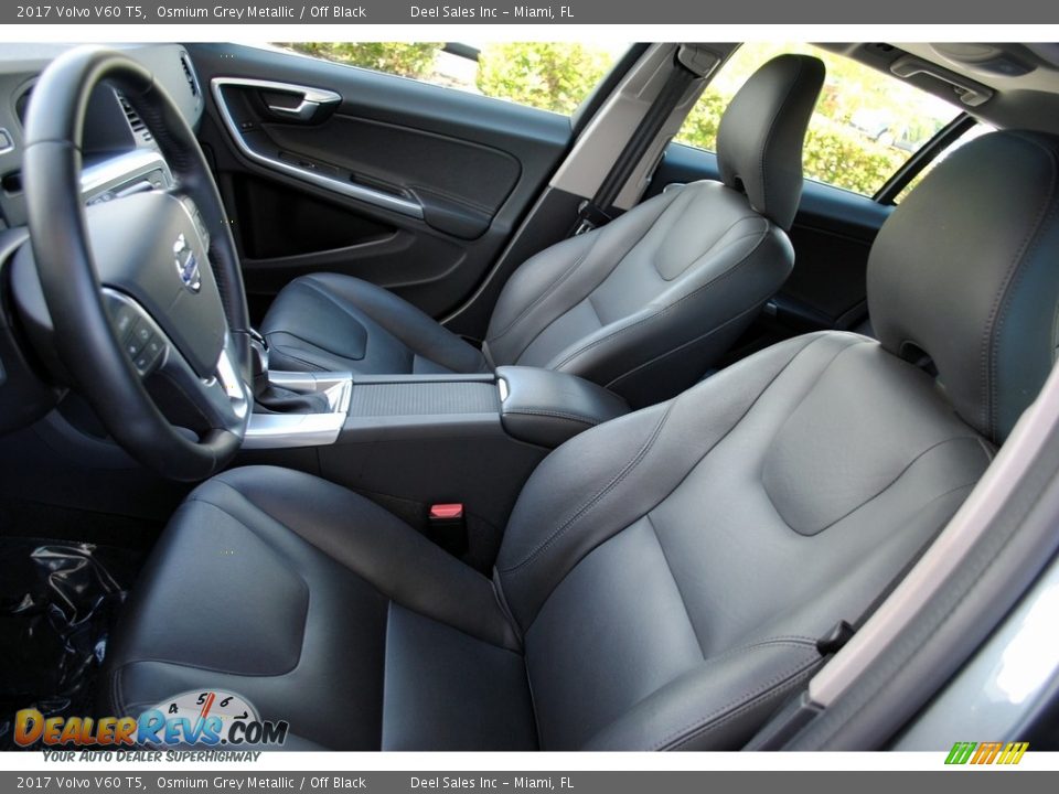2017 Volvo V60 T5 Osmium Grey Metallic / Off Black Photo #14