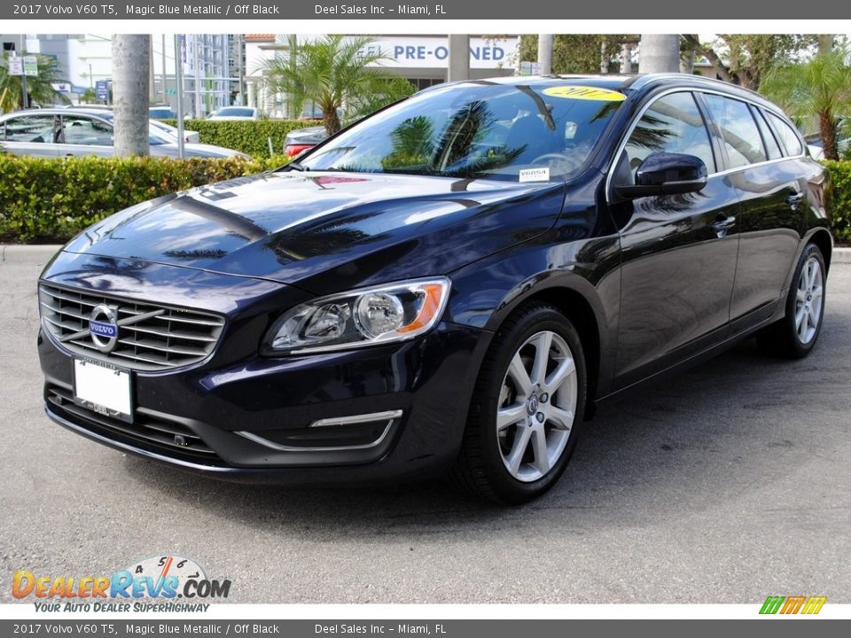 2017 Volvo V60 T5 Magic Blue Metallic / Off Black Photo #5