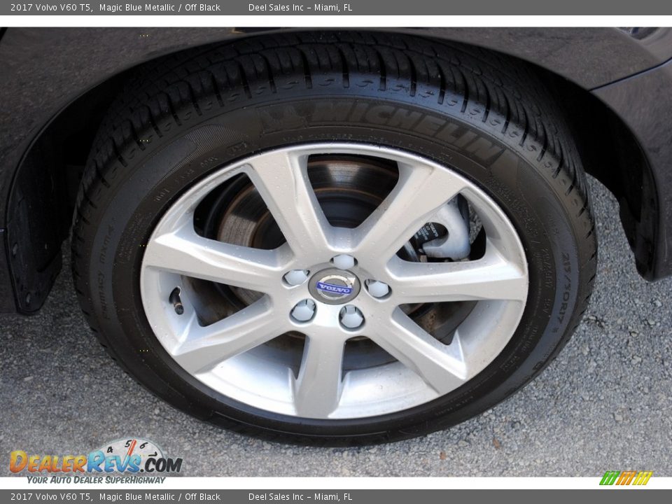 2017 Volvo V60 T5 Magic Blue Metallic / Off Black Photo #10