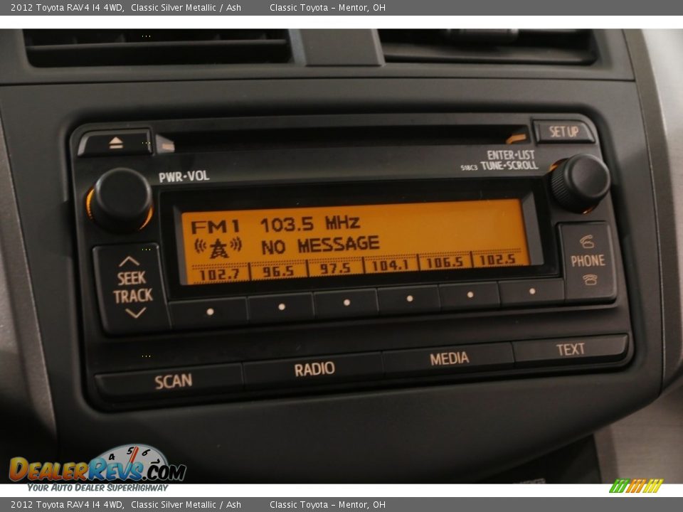 2012 Toyota RAV4 I4 4WD Classic Silver Metallic / Ash Photo #10