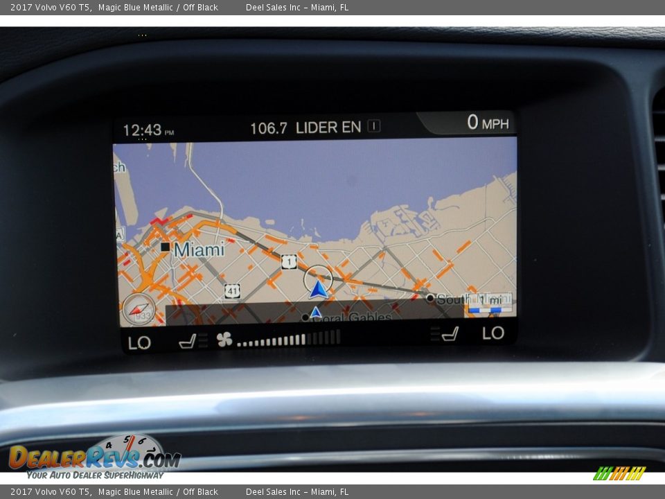 2017 Volvo V60 T5 Magic Blue Metallic / Off Black Photo #18