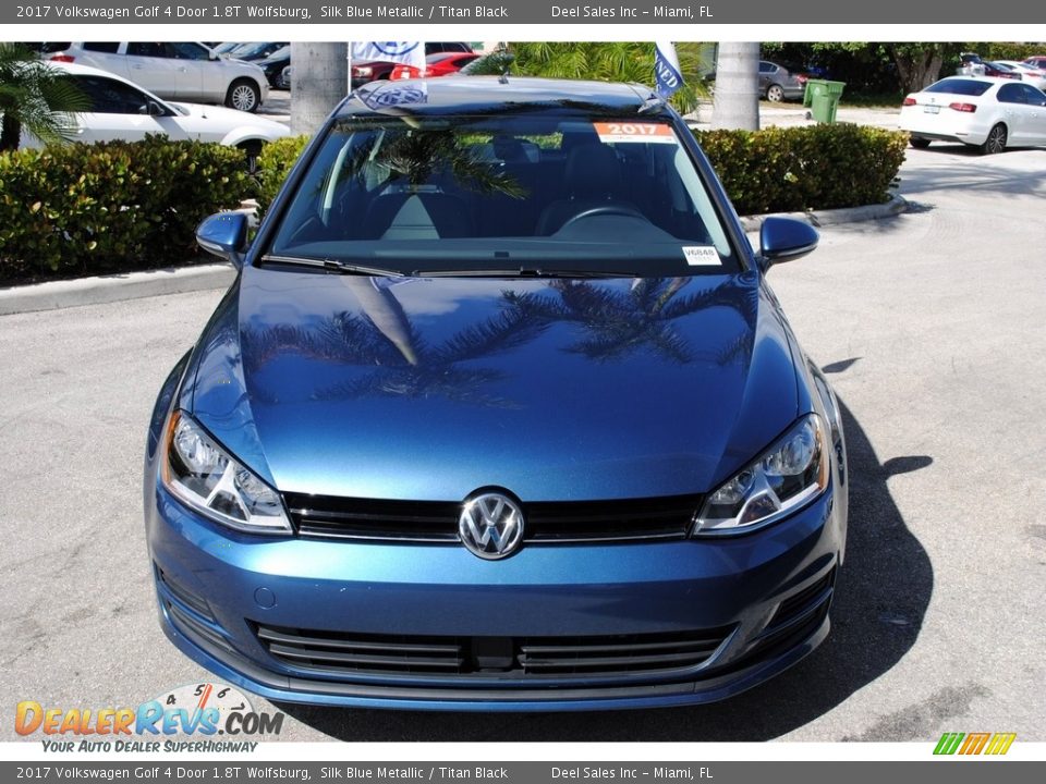 2017 Volkswagen Golf 4 Door 1.8T Wolfsburg Silk Blue Metallic / Titan Black Photo #3
