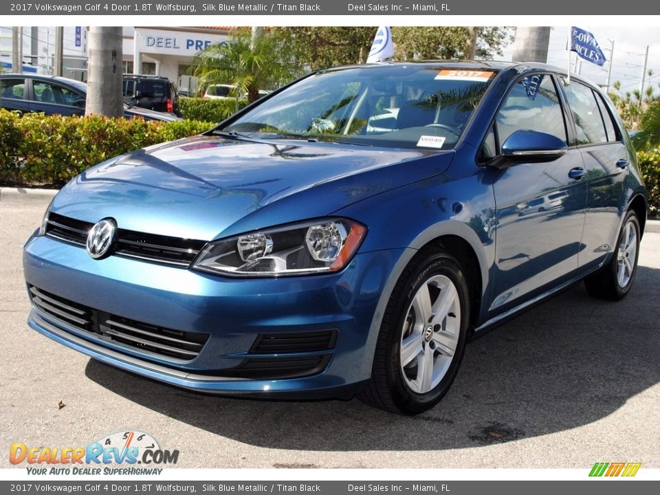2017 Volkswagen Golf 4 Door 1.8T Wolfsburg Silk Blue Metallic / Titan Black Photo #5