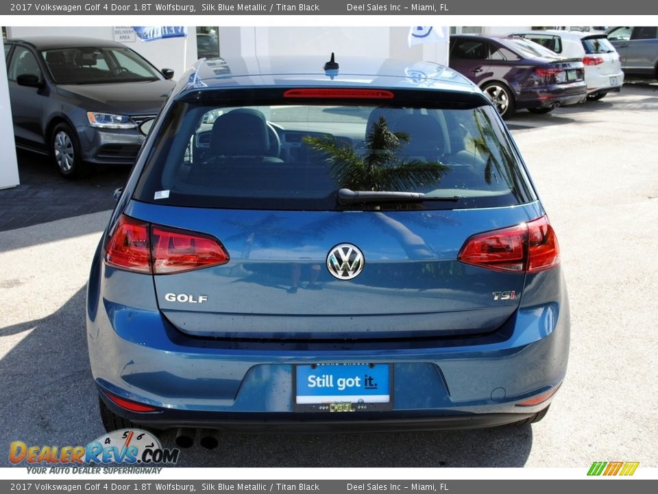 2017 Volkswagen Golf 4 Door 1.8T Wolfsburg Silk Blue Metallic / Titan Black Photo #8