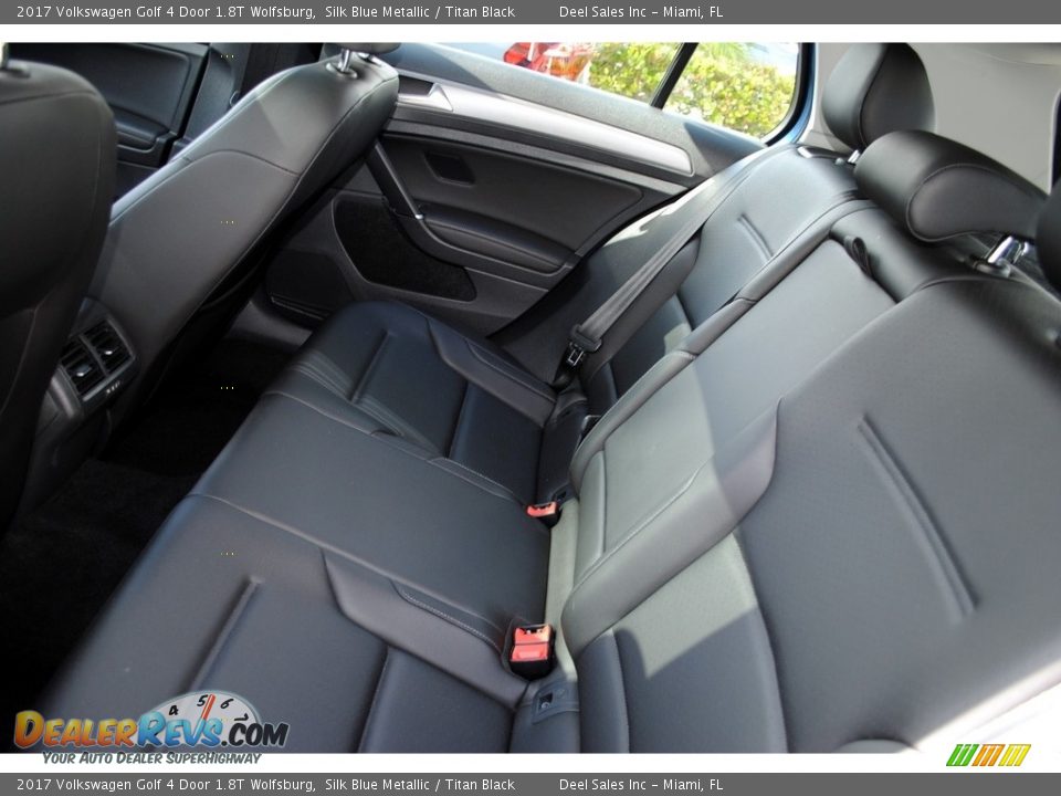 2017 Volkswagen Golf 4 Door 1.8T Wolfsburg Silk Blue Metallic / Titan Black Photo #11
