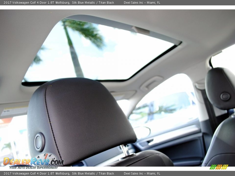 2017 Volkswagen Golf 4 Door 1.8T Wolfsburg Silk Blue Metallic / Titan Black Photo #13