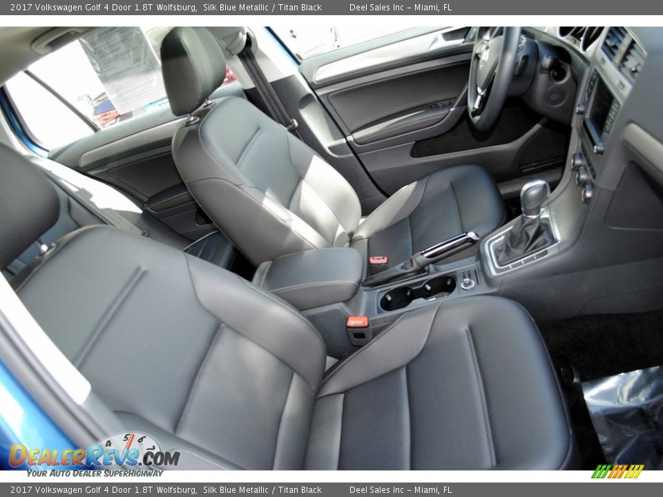 2017 Volkswagen Golf 4 Door 1.8T Wolfsburg Silk Blue Metallic / Titan Black Photo #18