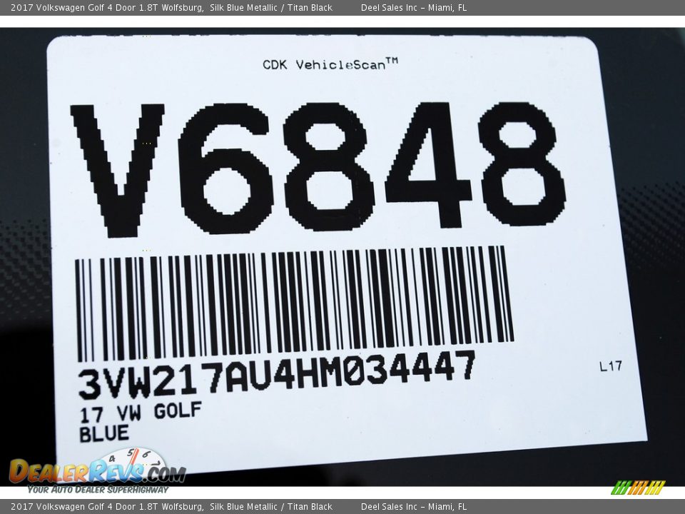 2017 Volkswagen Golf 4 Door 1.8T Wolfsburg Silk Blue Metallic / Titan Black Photo #20