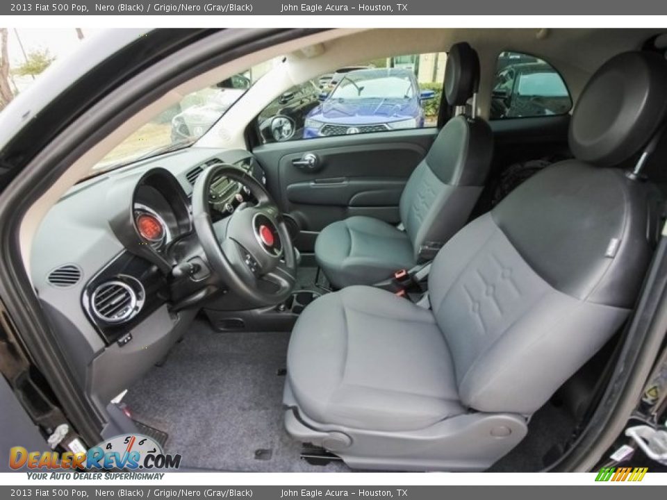 2013 Fiat 500 Pop Nero (Black) / Grigio/Nero (Gray/Black) Photo #17