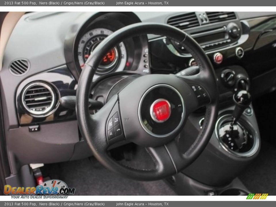 2013 Fiat 500 Pop Nero (Black) / Grigio/Nero (Gray/Black) Photo #36