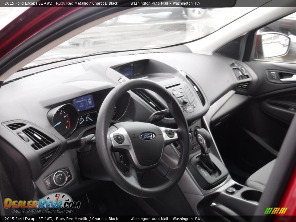 2015 Ford Escape SE 4WD Ruby Red Metallic / Charcoal Black Photo #12
