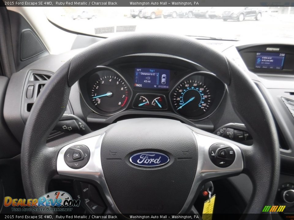2015 Ford Escape SE 4WD Ruby Red Metallic / Charcoal Black Photo #21