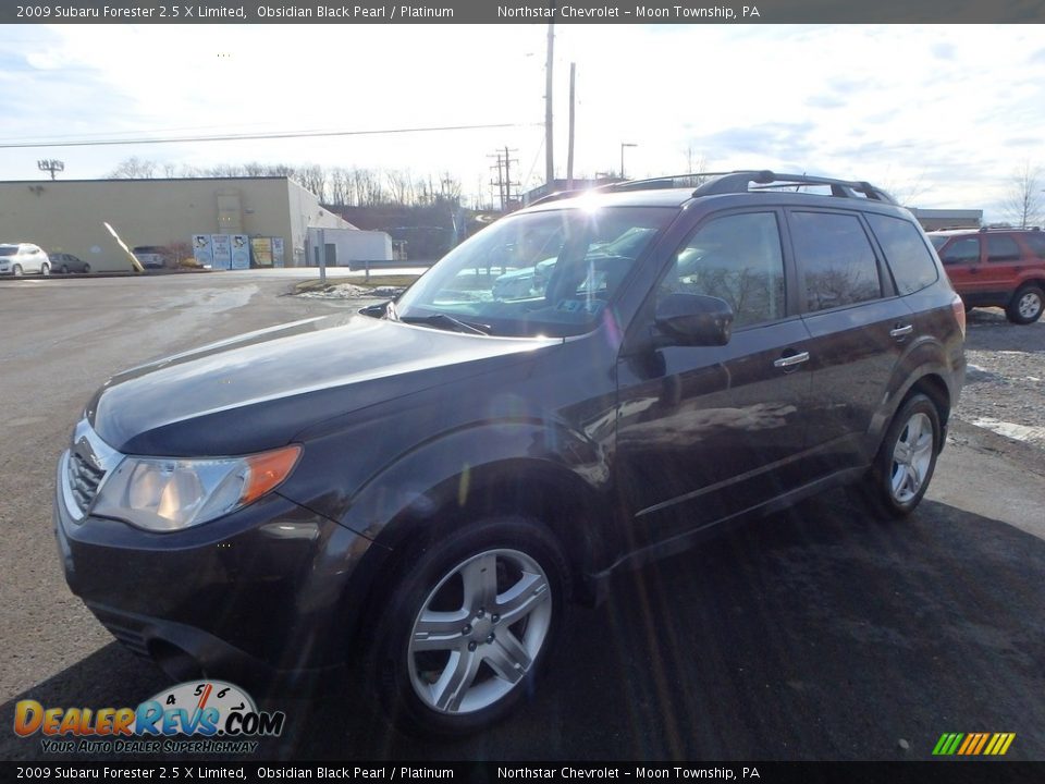 2009 Subaru Forester 2.5 X Limited Obsidian Black Pearl / Platinum Photo #1