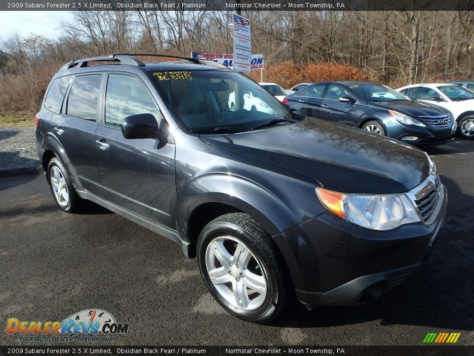 2009 Subaru Forester 2.5 X Limited Obsidian Black Pearl / Platinum Photo #5
