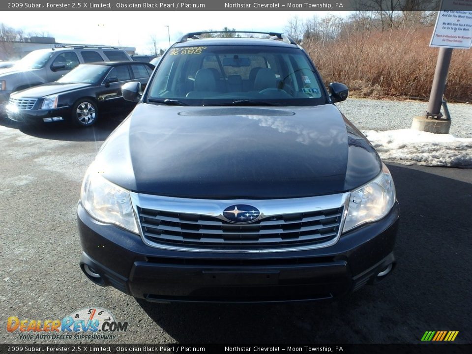 2009 Subaru Forester 2.5 X Limited Obsidian Black Pearl / Platinum Photo #6