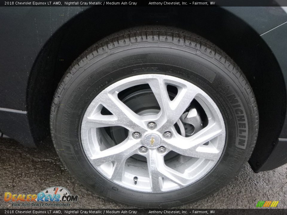 2018 Chevrolet Equinox LT AWD Nightfall Gray Metallic / Medium Ash Gray Photo #9