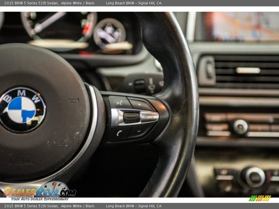 2015 BMW 5 Series 528i Sedan Alpine White / Black Photo #14