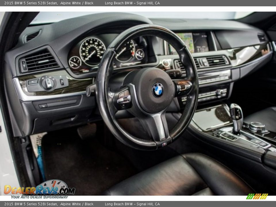 2015 BMW 5 Series 528i Sedan Alpine White / Black Photo #17