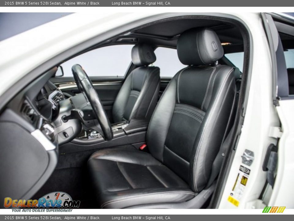 2015 BMW 5 Series 528i Sedan Alpine White / Black Photo #25