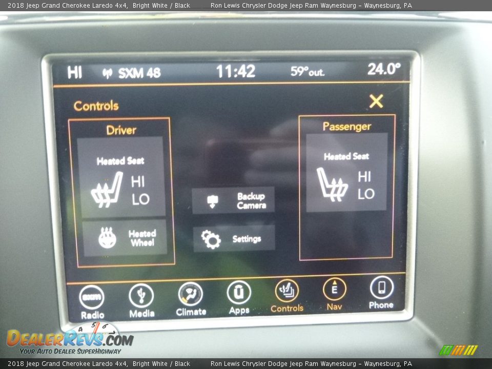 2018 Jeep Grand Cherokee Laredo 4x4 Bright White / Black Photo #20