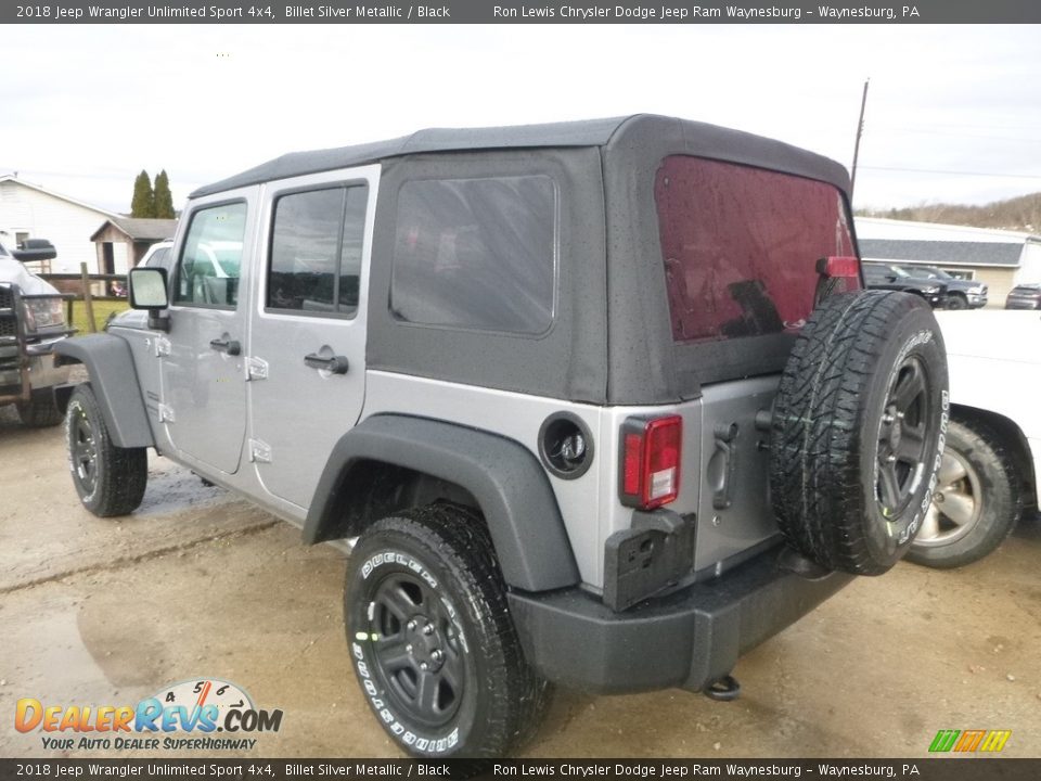 2018 Jeep Wrangler Unlimited Sport 4x4 Billet Silver Metallic / Black Photo #3
