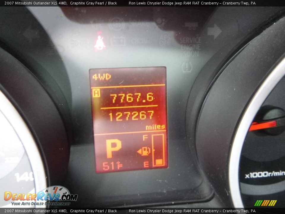 2007 Mitsubishi Outlander XLS 4WD Graphite Gray Pearl / Black Photo #17