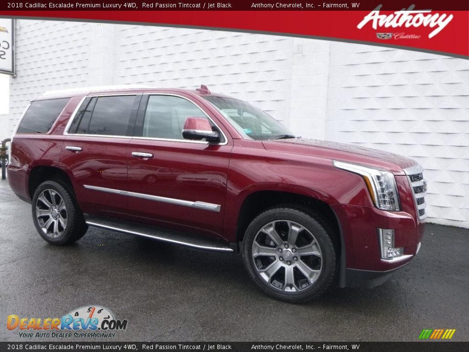 2018 Cadillac Escalade Premium Luxury 4WD Red Passion Tintcoat / Jet Black Photo #1