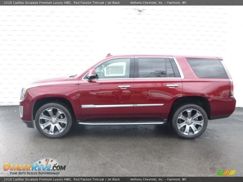 2018 Cadillac Escalade Premium Luxury 4WD Red Passion Tintcoat / Jet Black Photo #3