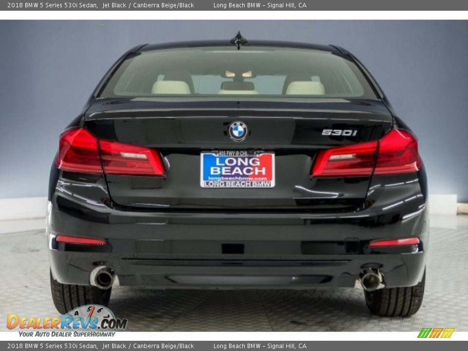 2018 BMW 5 Series 530i Sedan Jet Black / Canberra Beige/Black Photo #3
