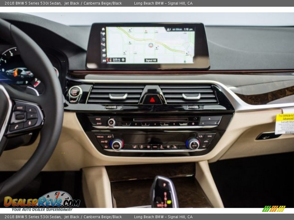 2018 BMW 5 Series 530i Sedan Jet Black / Canberra Beige/Black Photo #5
